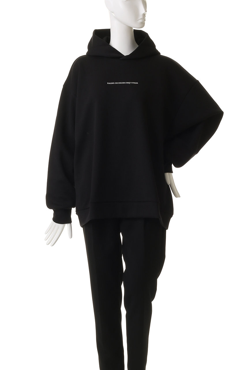 トップス nagonstans Hoodie Sweatshirt nagonstans(ナゴンスタンス)|embroidery hoodie/フーディ/Black