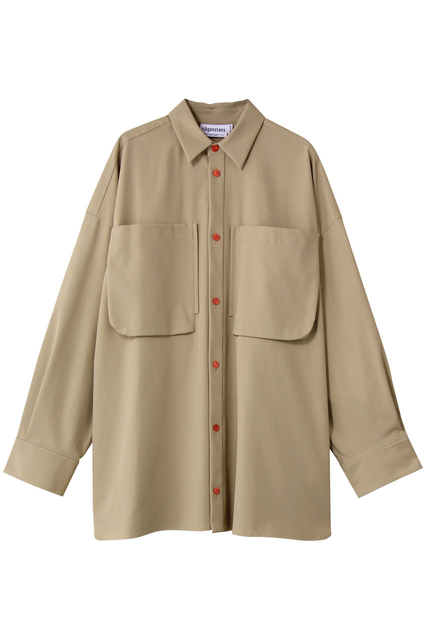 nagonstans big shirt シャツ (Sand, M) ナゴンスタンス ELLE SHOP nagonstans big shirt シャツ (Sand, M) ナゴンスタンス ELLE SHOP