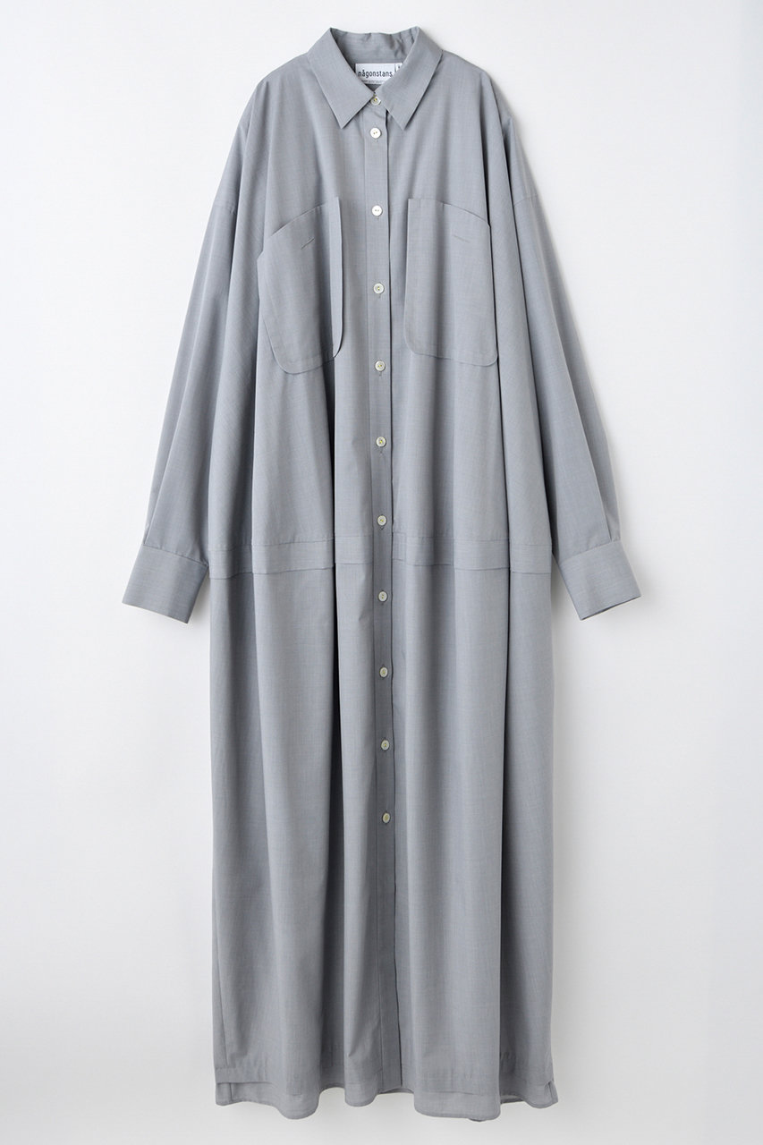 nagonstans cocoon shirt dress ドレス (Wolf, S) ナゴンスタンス ELLE SHOP nagonstans cocoon shirt dress ドレス (Wolf, S) ナゴンスタンス ELLE SHOP