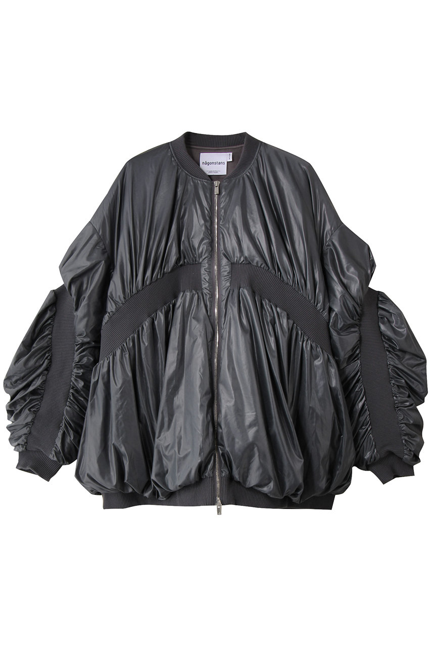 nagonstans rib drape stadium jumper スタジアムジャンパー (Cement, M) ナゴンスタンス ELLE SHOP nagonstans rib drape stadium jumper スタジアムジャンパー (Cement, M) ナゴンスタンス ELLE SHOP
