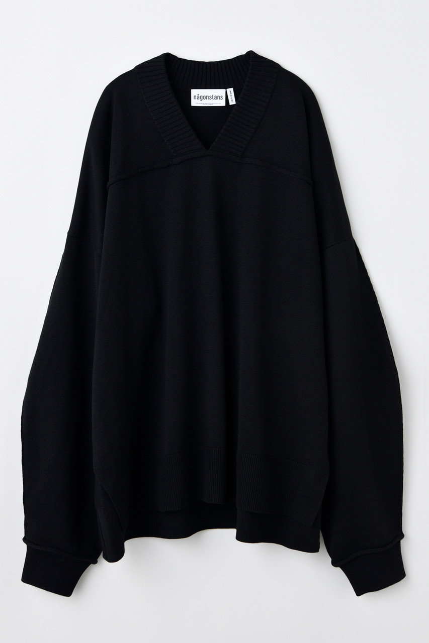 nagonstans v-neck pullover プルオーバー (Black, M) ナゴンスタンス ELLE SHOP nagonstans v-neck pullover プルオーバー (Black, M) ナゴンスタンス ELLE SHOP