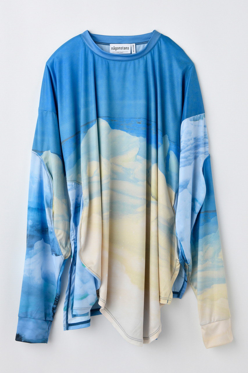 nagonstans curve long-sleeve Tシャツ (Sky, M) ナゴンスタンス ELLE SHOP nagonstans curve long-sleeve Tシャツ (Sky, M) ナゴンスタンス ELLE SHOP