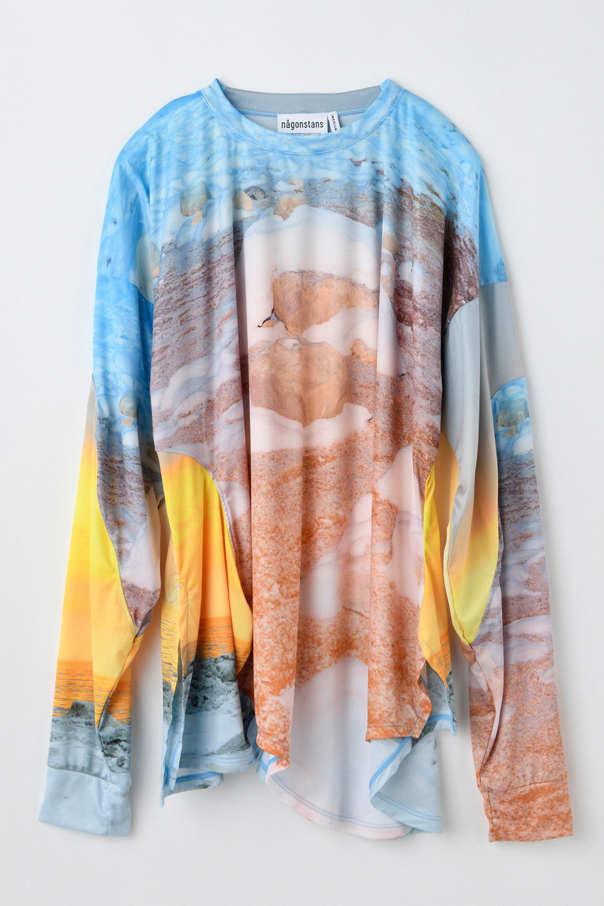 nagonstans curve long-sleeve Tシャツ (Orange, M) ナゴンスタンス ELLE SHOP nagonstans curve long-sleeve Tシャツ (Orange, M) ナゴンスタンス ELLE SHOP