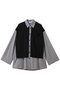 knit combination shirt/シャツ ナゴンスタンス/nagonstans Black