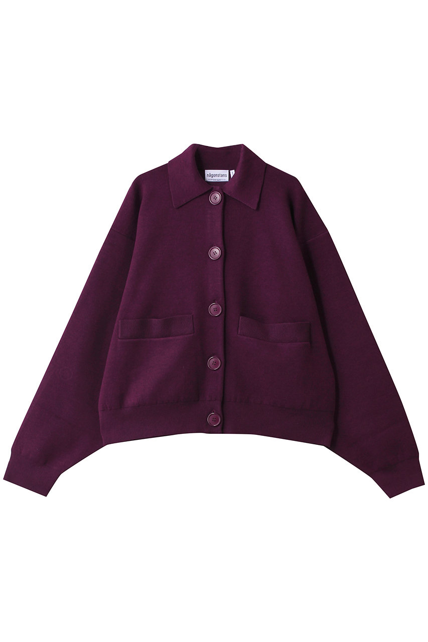 ナゴンスタンス/nagonstansのsoutien-collar knit cardigan/カーディガン(Beets/470IA170-1391)