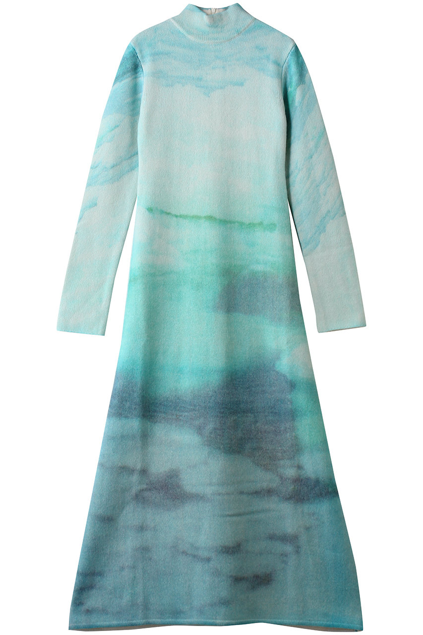 nagonstans winter landscape knit dress/ニットドレス (Sky, M) ナゴンスタンス ELLE SHOP