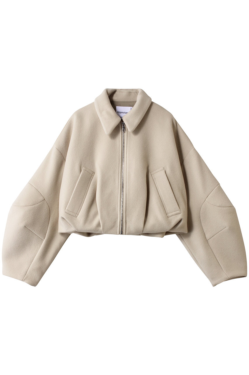 nagonstans round blouson/ブルゾン (Sand, S) ナゴンスタンス ELLE SHOP
