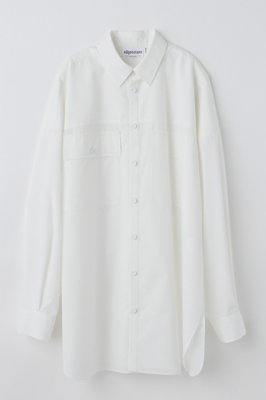 nagonstans double-pocketｓ shirt/シャツ (Salt, M) ナゴンスタンス ELLE SHOP