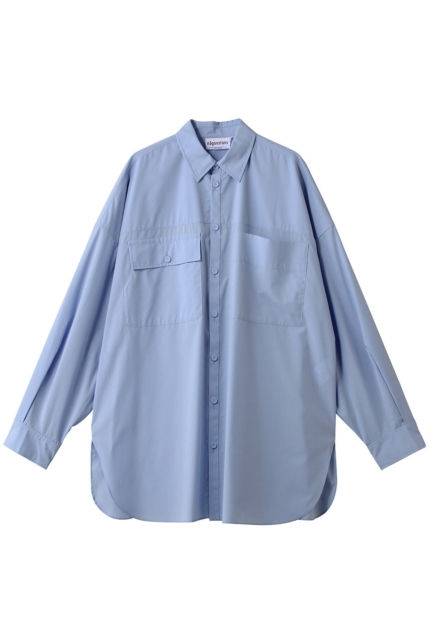 nagonstans double-pockets shirt/シャツ (Water, M) ナゴンスタンス ELLE SHOP nagonstans double-pockets shirt/シャツ (Water, M) ナゴンスタンス ELLE SHOP