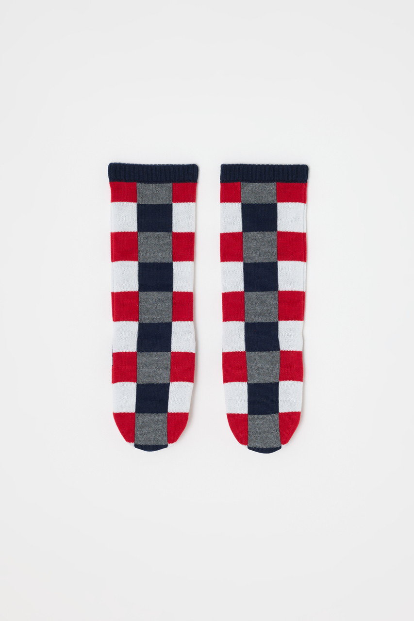 ナゴンスタンス/nagonstansのblock check gloves/グローブ(Chili/470IA856-1761)