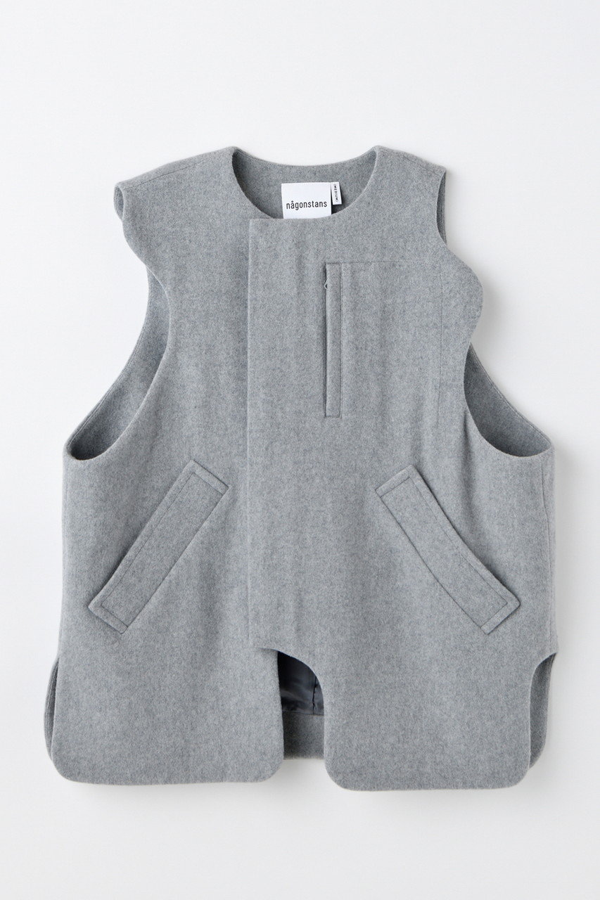 ナゴンスタンス/nagonstansのasymmetry vest(Wolf/470IA830-1241)