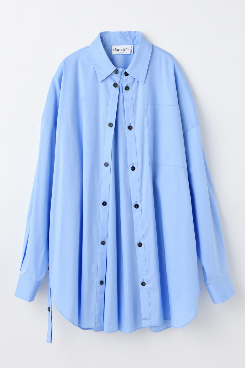 nagonstans 2way front shirt (Water, M) ナゴンスタンス ELLE SHOP