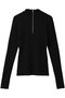 high-neck hooded rib pullover ナゴンスタンス/nagonstans Black