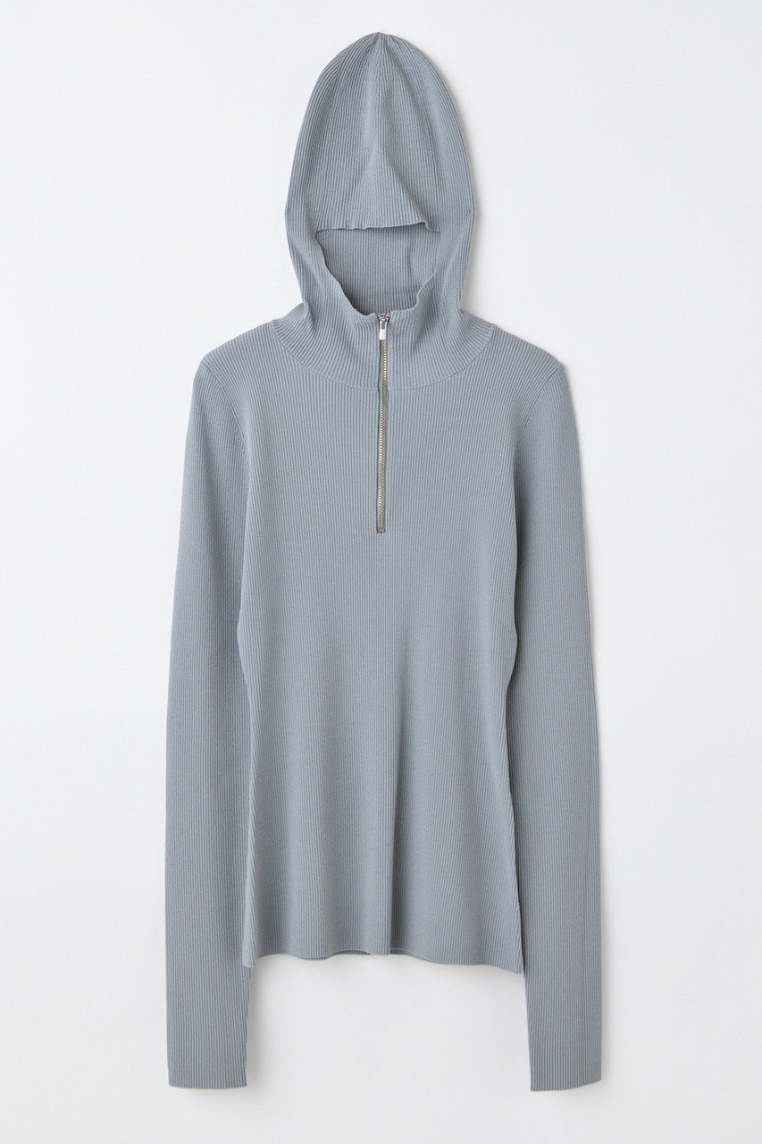 ナゴンスタンス/nagonstansのhigh-neck hooded rib pullover(Cloud/470IA170-1431)
