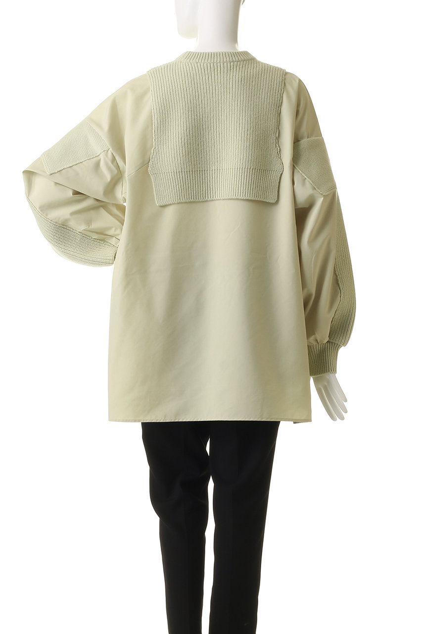 nagonstans(ナゴンスタンス)｜mix knit applique pullover/Black の