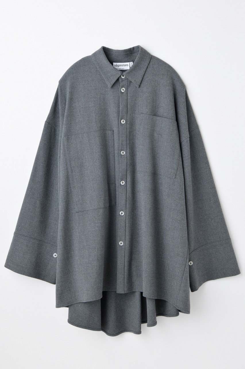 ナゴンスタンス/nagonstansのwide-sleeves shirt(Stone/470JS430-0211)