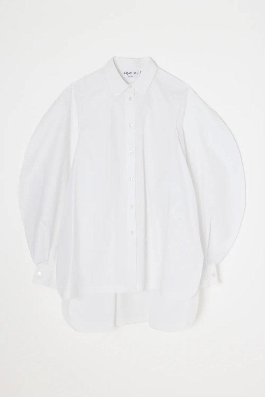 ナゴンスタンス/nagonstansのdiamond-sleeves shirt(Salt/470JS830-0031)