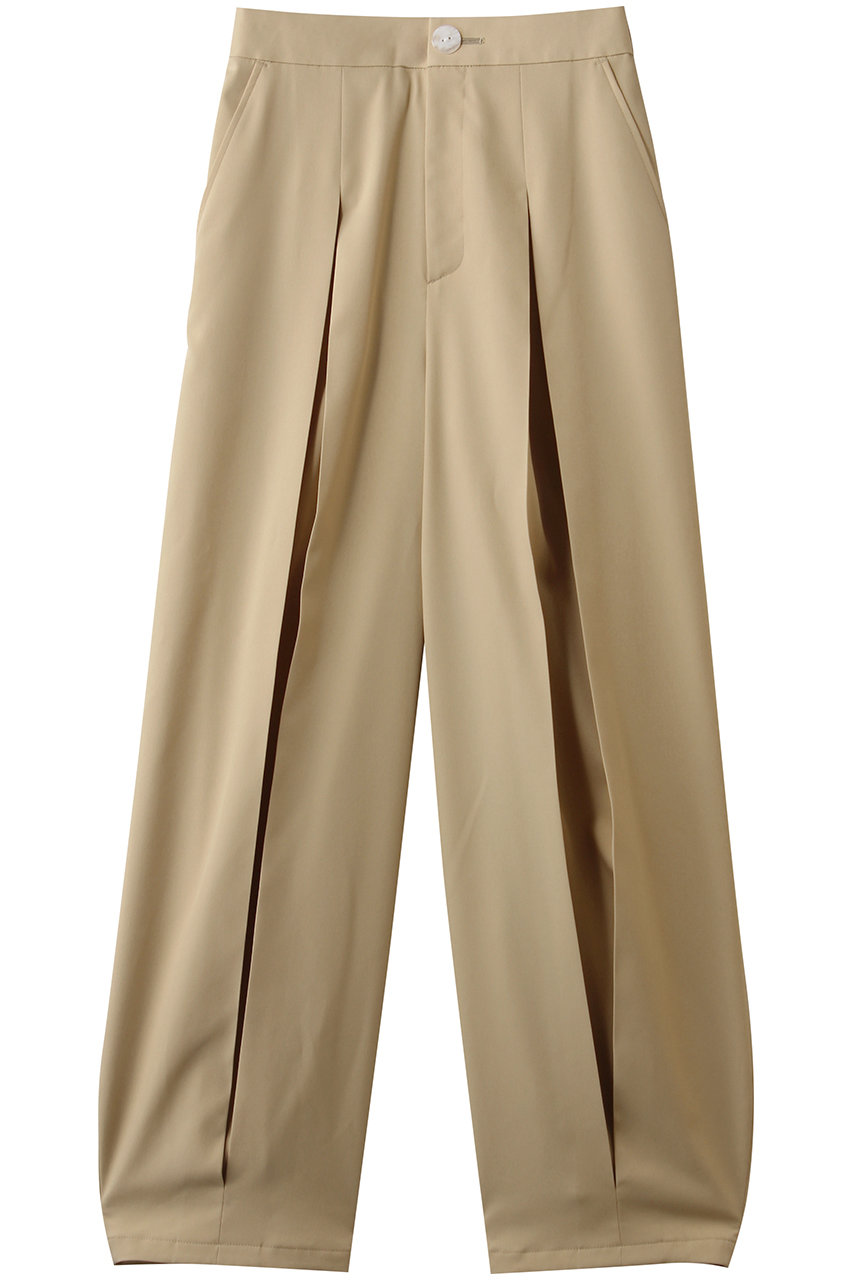 ナゴンスタンス/nagonstansのtuck wide trousers(Sand/470JS831-1761)