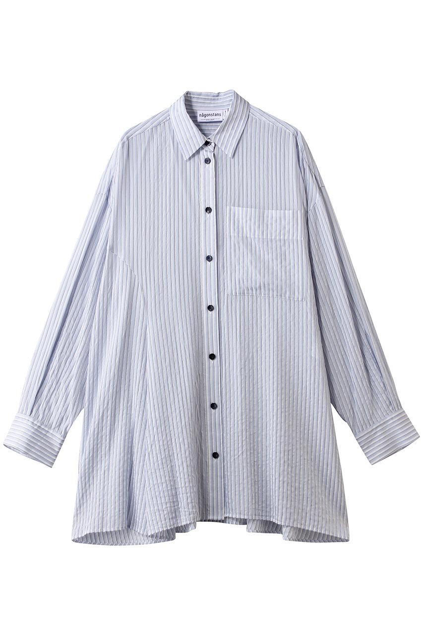 ナゴンスタンス/nagonstansのover flare shirt(Water/470JS830-0181)