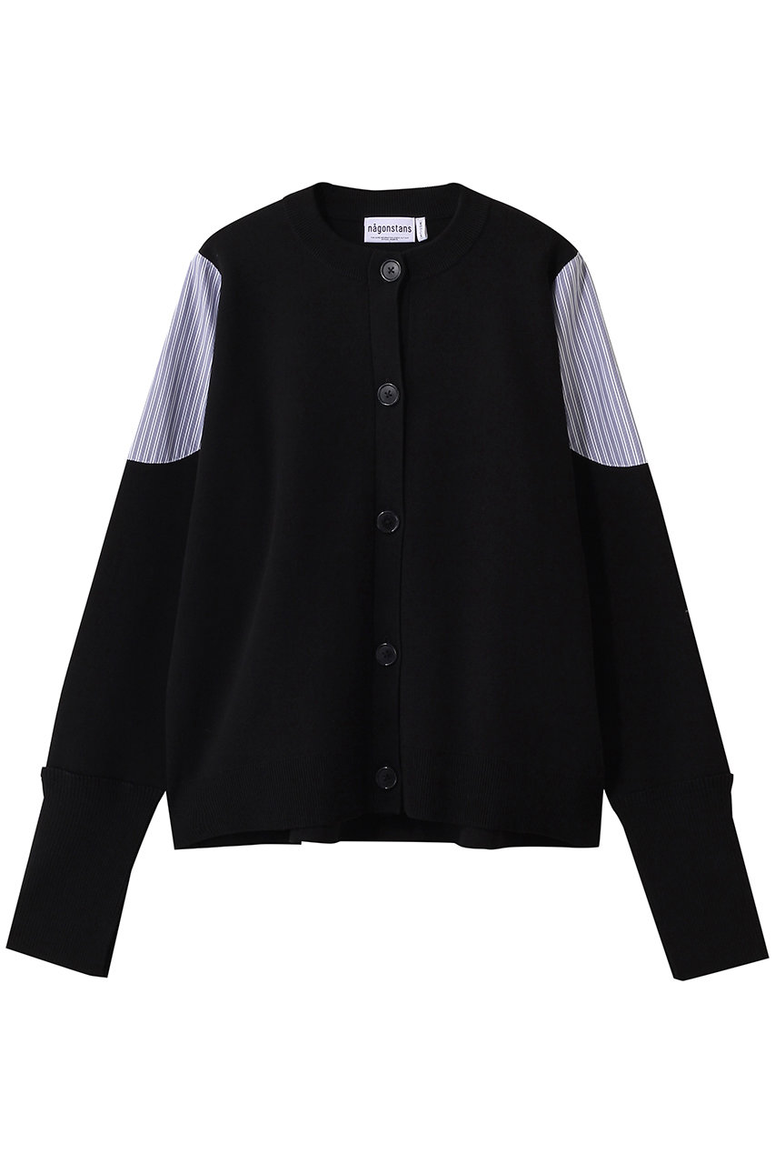 ナゴンスタンス/nagonstansのshoulder patch cardigan(Black/470JS870-0451)