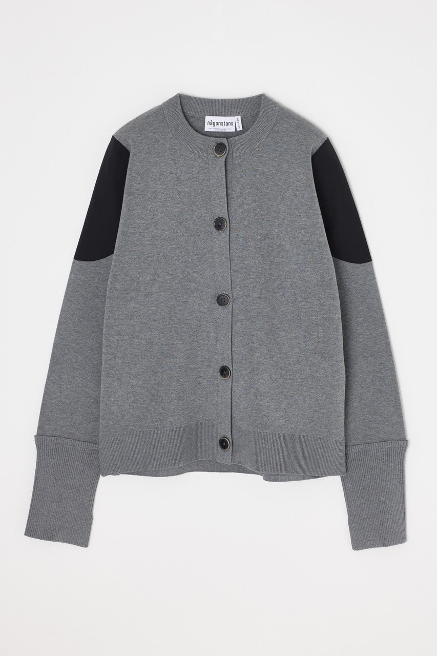 ナゴンスタンス/nagonstansのshoulder patch cardigan(Stone/470JS870-0451)