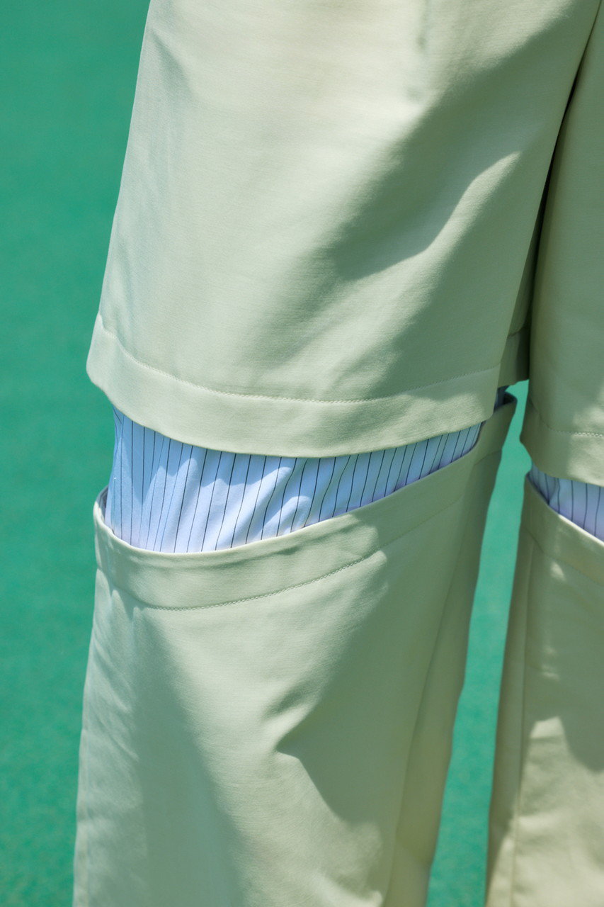 nagonstans(ナゴンスタンス)｜slit trousers/Sand の通販｜ELLESHOP