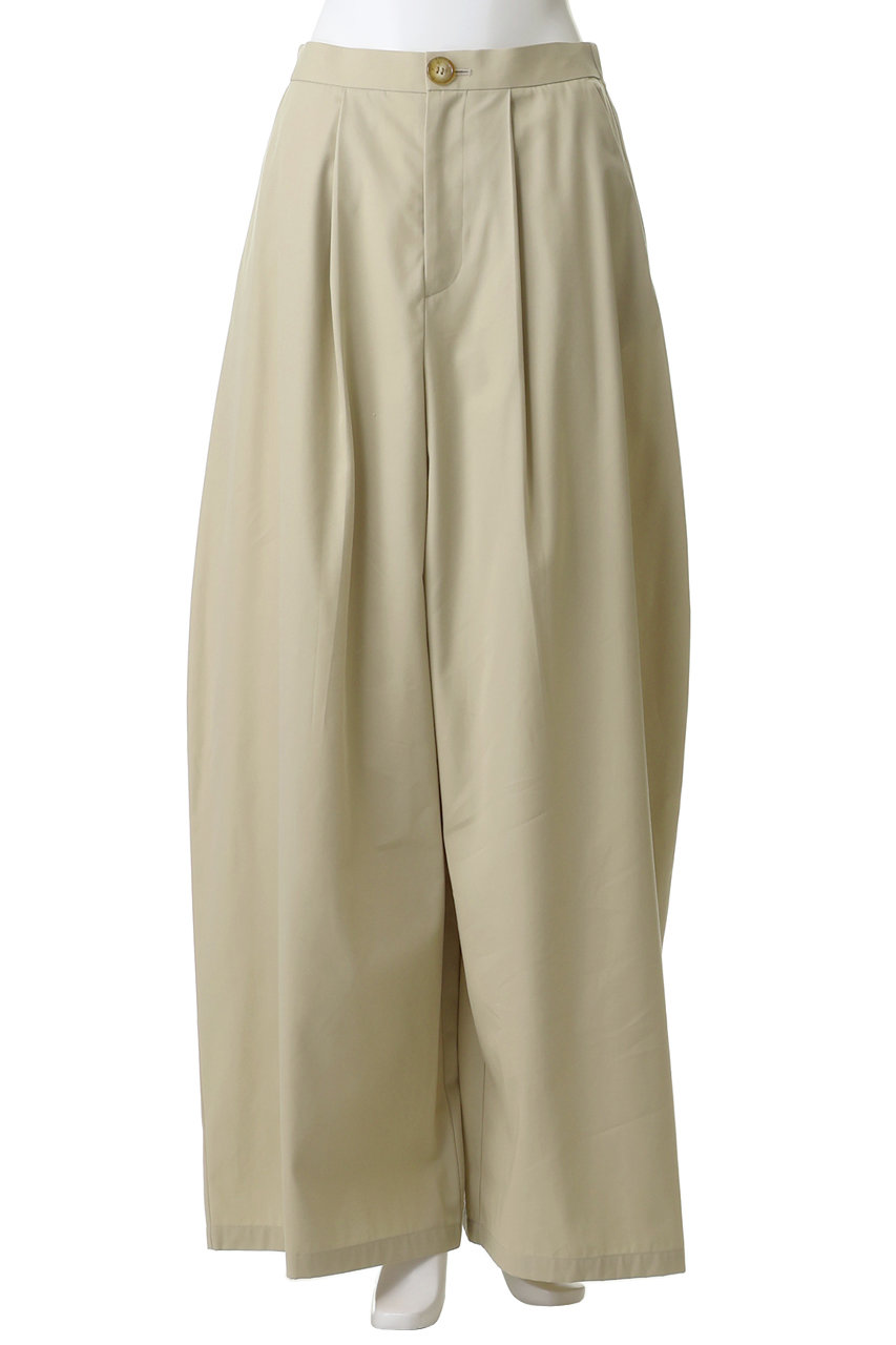 relax wide pants nagonstans ナゴンスタンス　完売品 nagonstans(ナゴンスタンス)｜tuck wide pants/Sand の通販｜ELLESHOP
