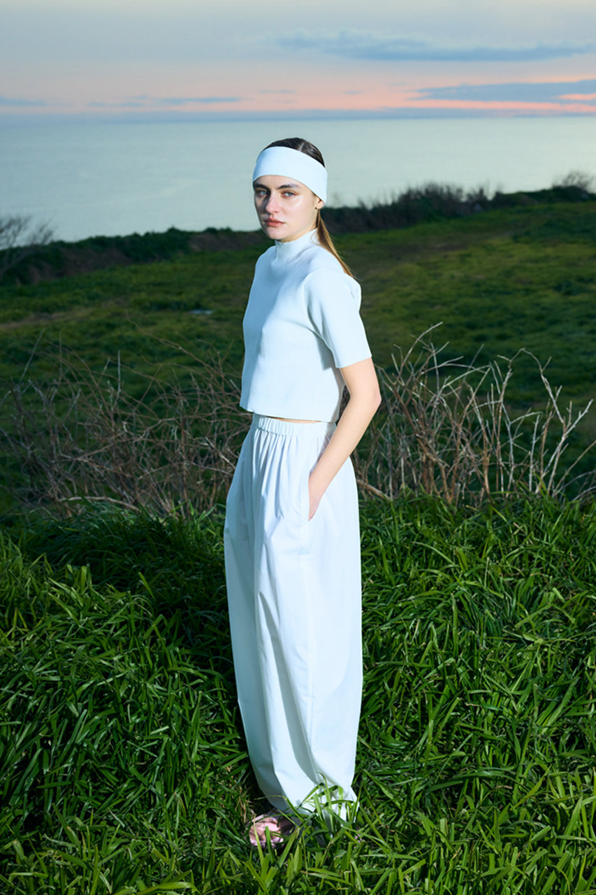 nagonstans(ナゴンスタンス)｜hi-neck cropped pullover/Salt の通販