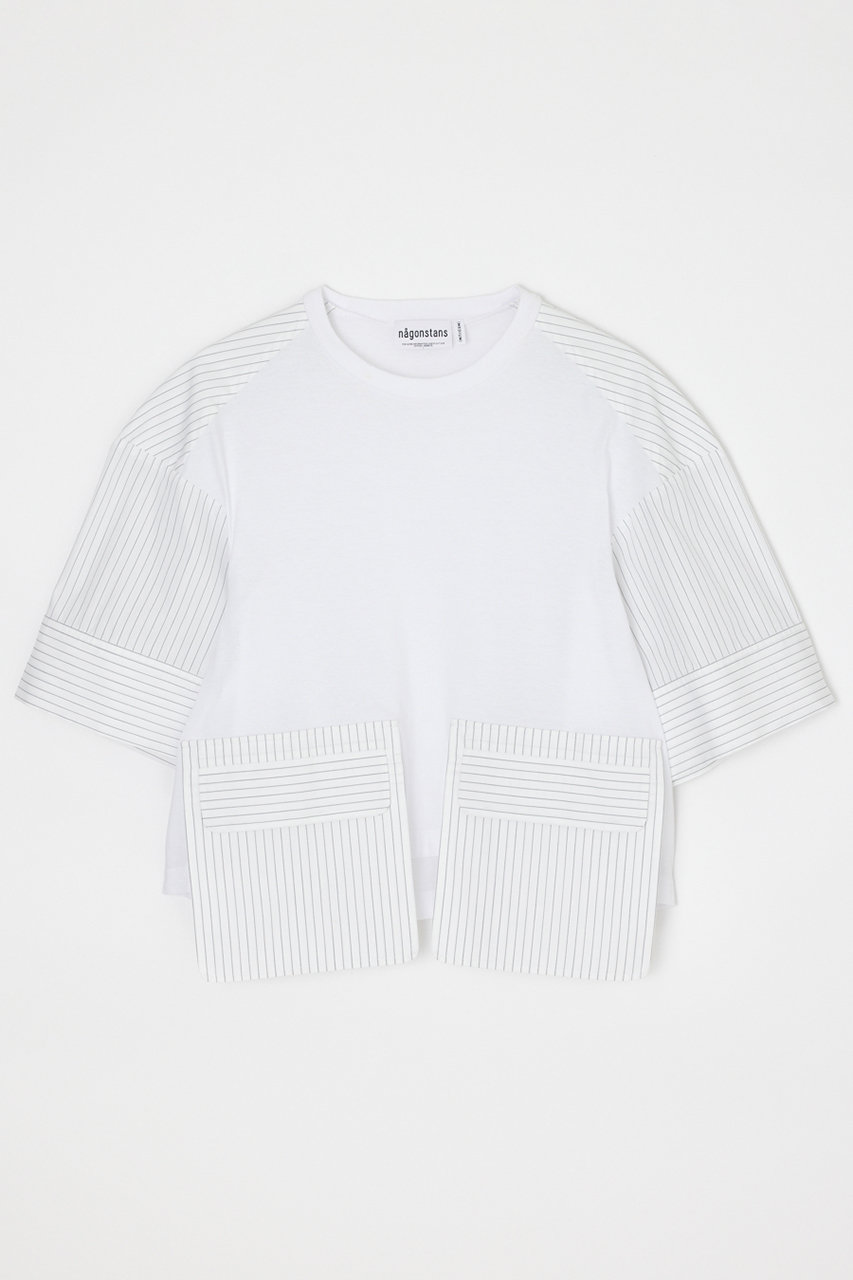 ナゴンスタンス/nagonstansの【4/15 12:00販売開始】woven combi t-shirt(Salt/470JS480-2071)