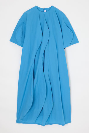 nagonstans ナゴンスタンス　チュニック  トップス  38  青 nagonstans 美品 23AW nagonstans ナゴンスタンス 長袖 ロング丈