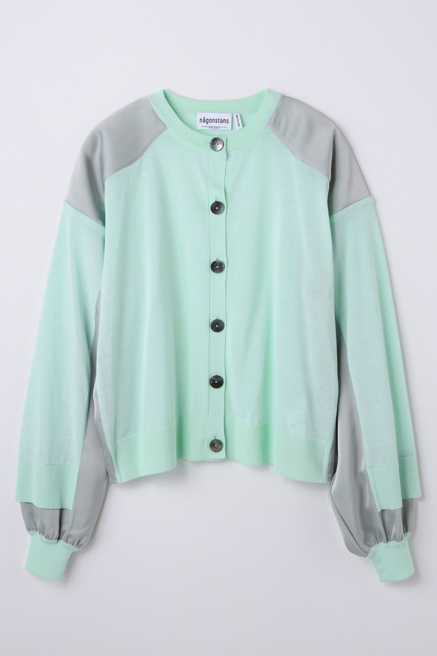 ナゴンスタンス/nagonstansのtwo-tone cardigan(Soda/470JS870-1551)