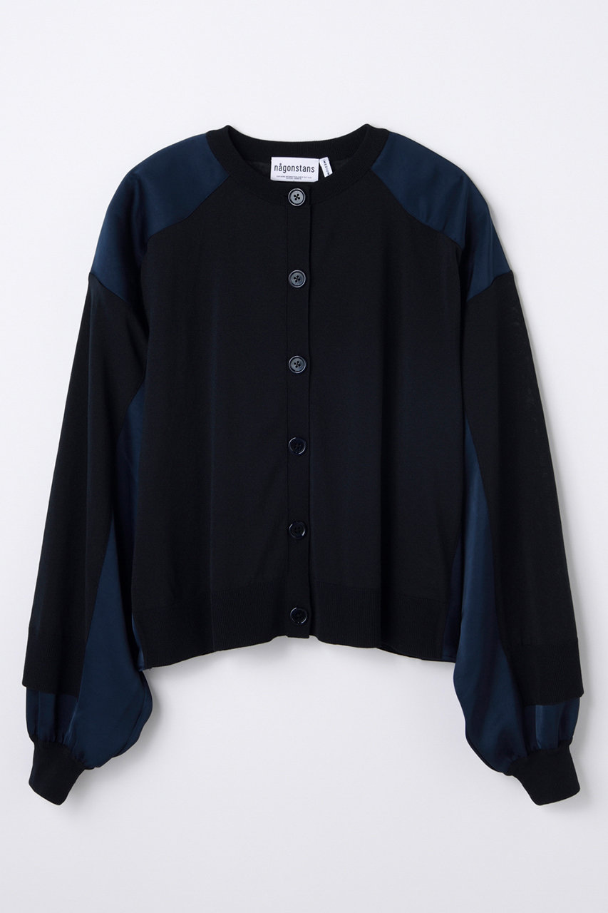 ナゴンスタンス/nagonstansのtwo-tone cardigan(Space/470JS870-1551)