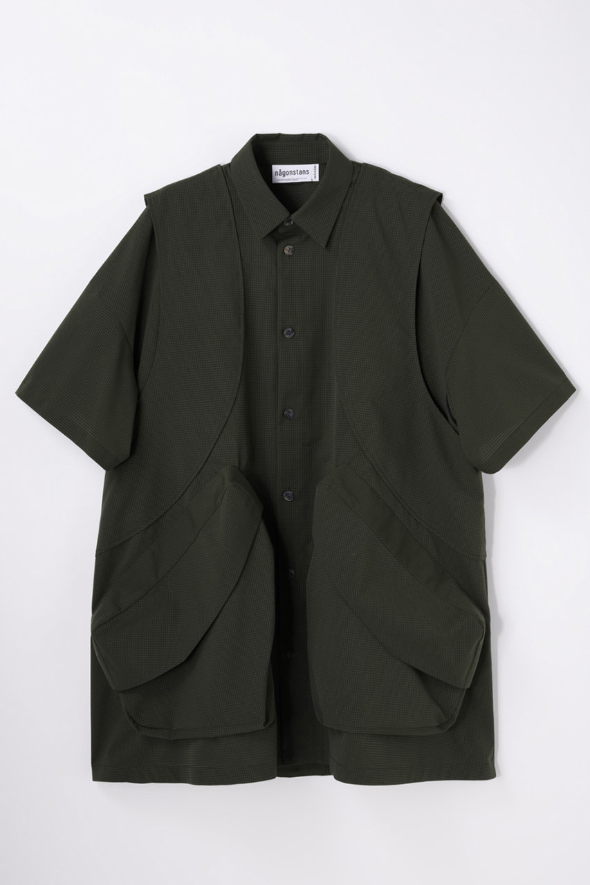 ナゴンスタンス/nagonstansのDot Air Breate SH/シャツ(Olive/470JA430-0061)