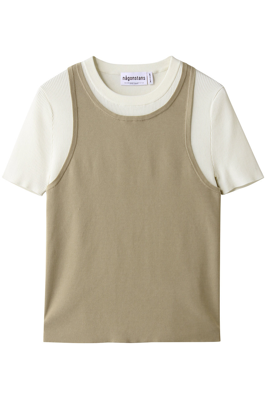 ナゴンスタンス nagonstans Tシャツ nagonstans(ナゴンスタンス)｜layered t-shirt/Tシャツ/Sand の通販