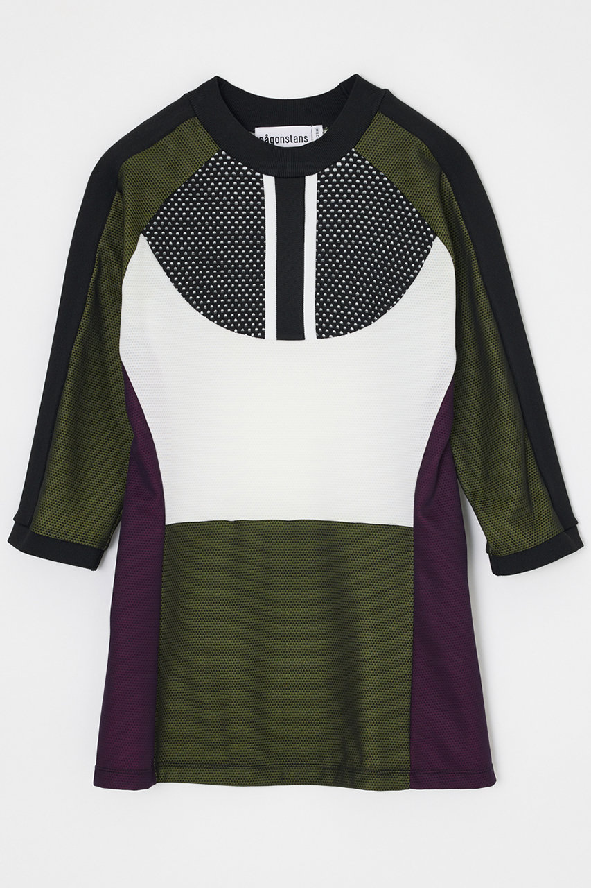 nagonstans Honeycomb Mix カヌー5分TOPS/トップス (Black, M) ナゴンスタンス ELLE SHOP