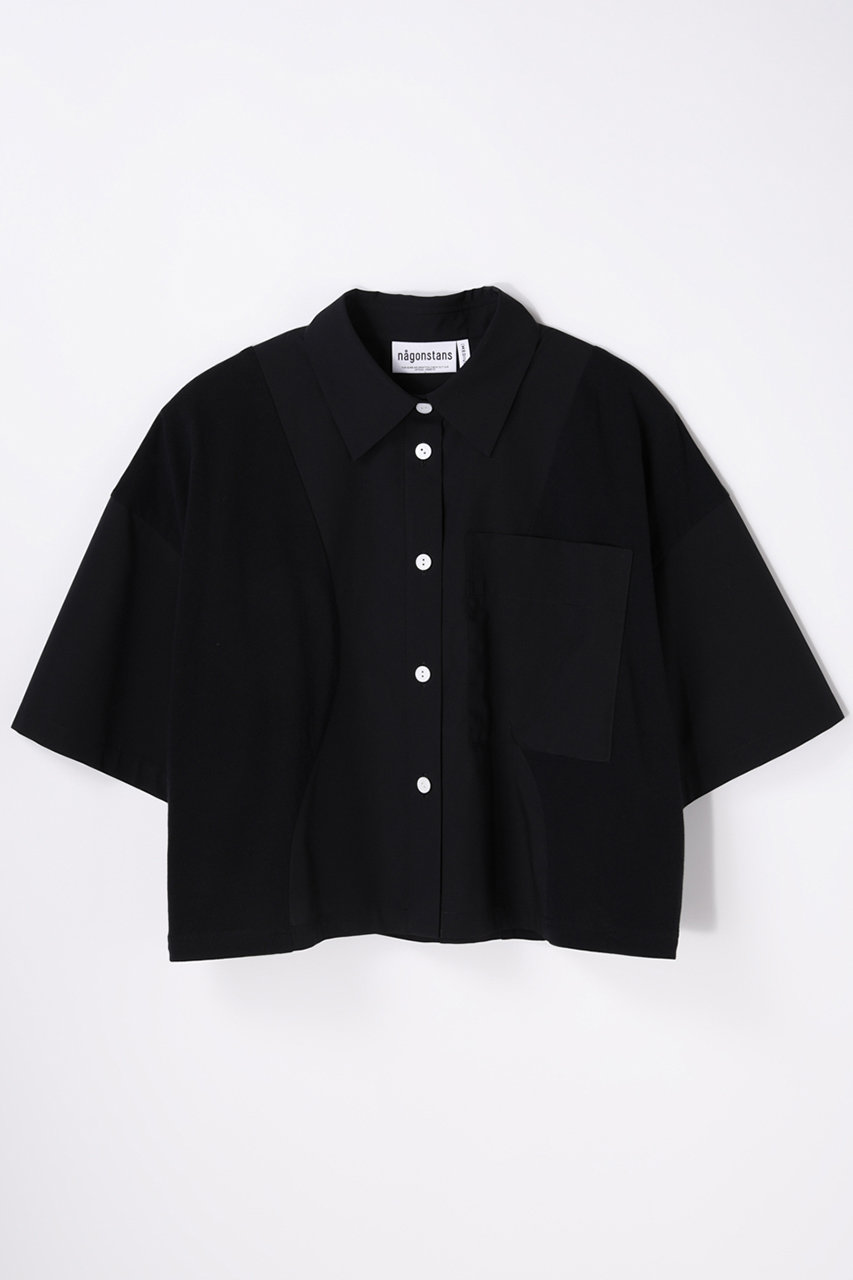 ナゴンスタンス/nagonstansのPE/Rブロード Flowline SH/シャツ(Black/470JA430-0121)