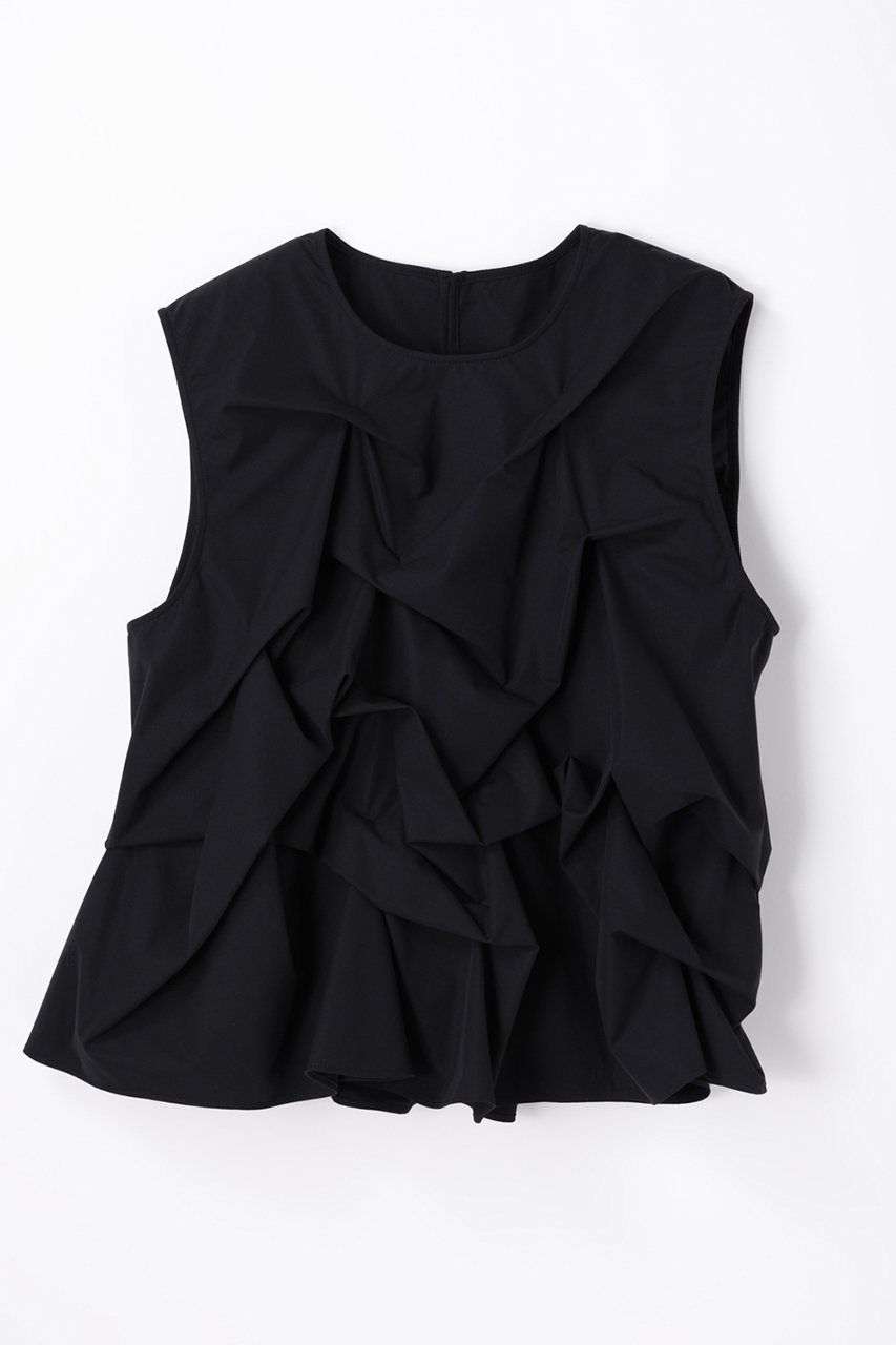 nagonstans WaterRepellentストレッチ TUCK Pouf P.O/プルオーバー (Black, M) ナゴンスタンス ELLE SHOP