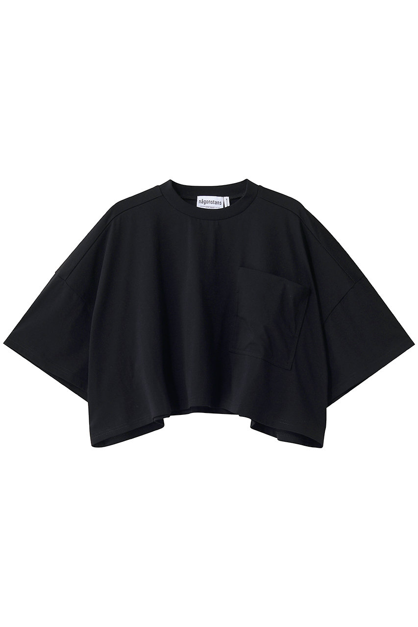 nagonstans T/Cソフト天竺 Loose PKT T/SH Tシャツ (Black, M) ナゴンスタンス ELLE SHOP