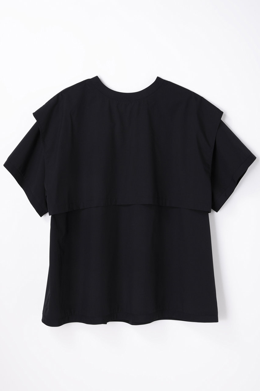 nagonstans PE/Rブロード BreathレイヤードT/SH Tシャツ (Black, M) ナゴンスタンス ELLE SHOP