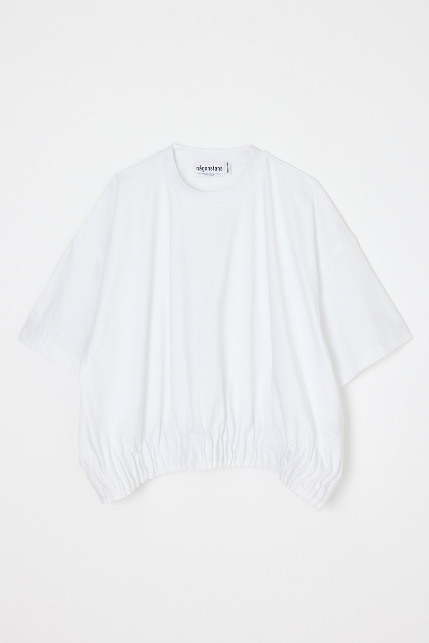 nagonstans T/Cソフト天竺 タックヘム Tシャツ (Salt, M) ナゴンスタンス ELLE SHOP