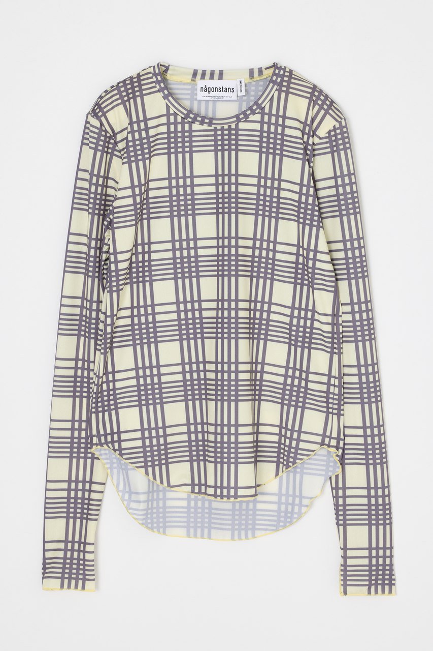 ナゴンスタンス/nagonstansのMadras check コンパクトロンT(Custard/470JA880-2091)