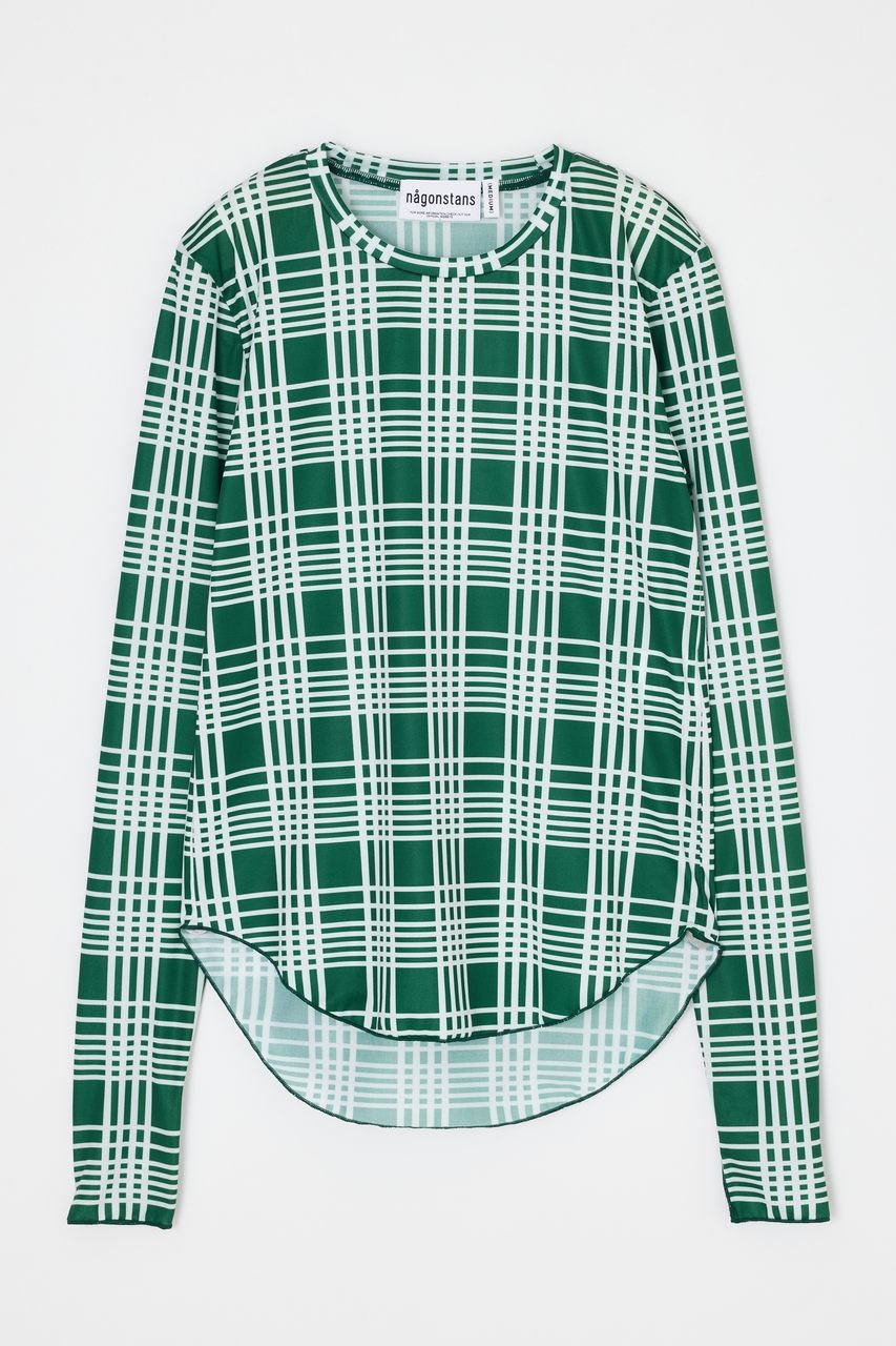 ナゴンスタンス/nagonstansのMadras check コンパクトロンT(Zucchini/470JA880-2091)