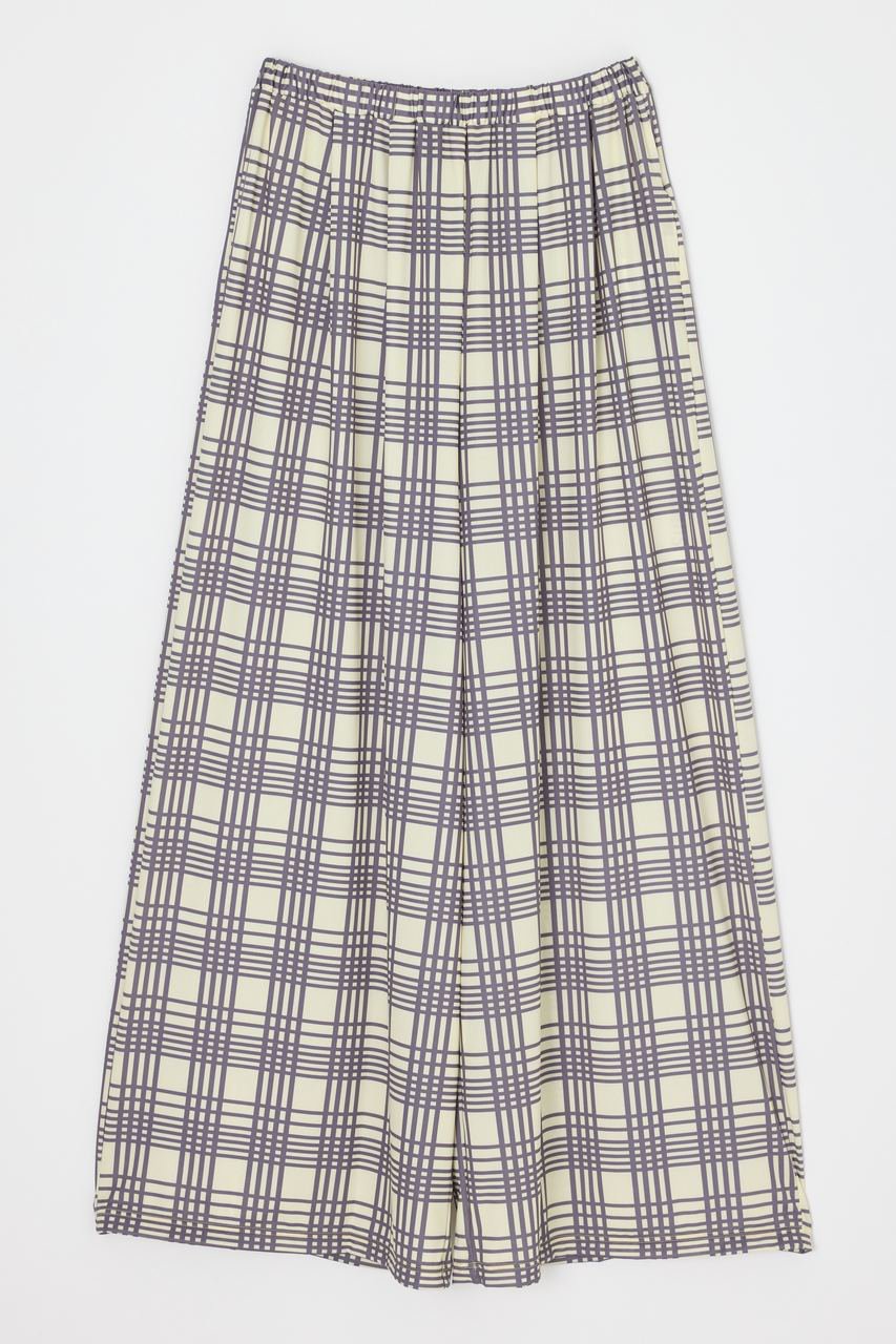ナゴンスタンス/nagonstansのMadras check フルゴムワイド PT/パンツ(Custard/470JA881-2081)