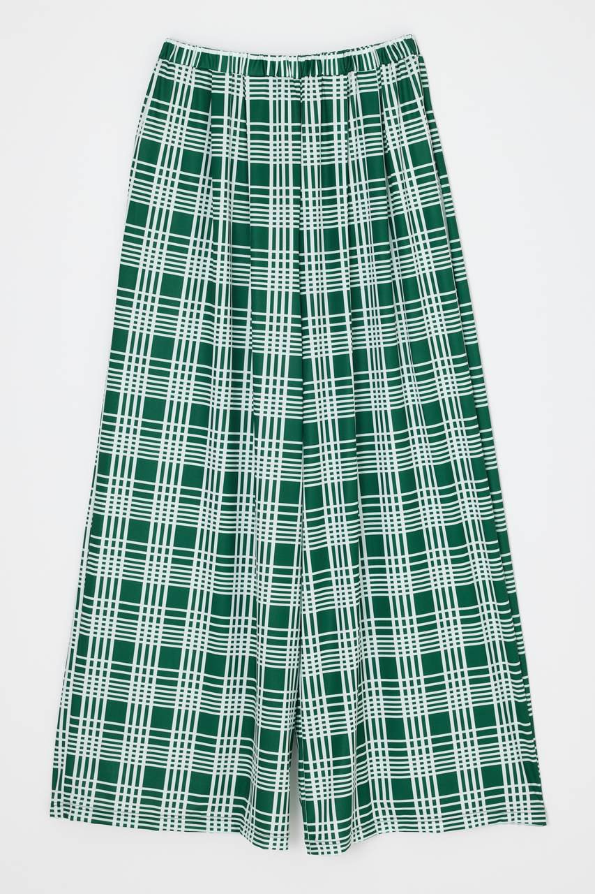 ナゴンスタンス/nagonstansのMadras check フルゴムワイド PT/パンツ(Zucchini/470JA881-2081)
