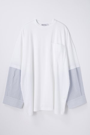 ナゴンスタンス/nagonstansのSingle jersey エクストラワイドコンビ ロンT(110100/110103)