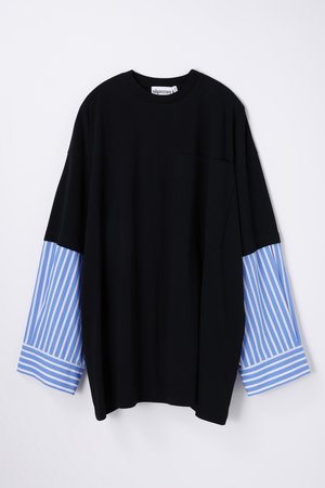 ナゴンスタンス/nagonstansのSingle jersey エクストラワイドコンビ ロンT(110100/110103)
