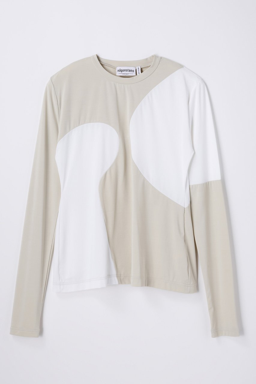 ナゴンスタンス/nagonstansのBicolor天竺 Water vein ロンT(Sand/470JA180-0611)