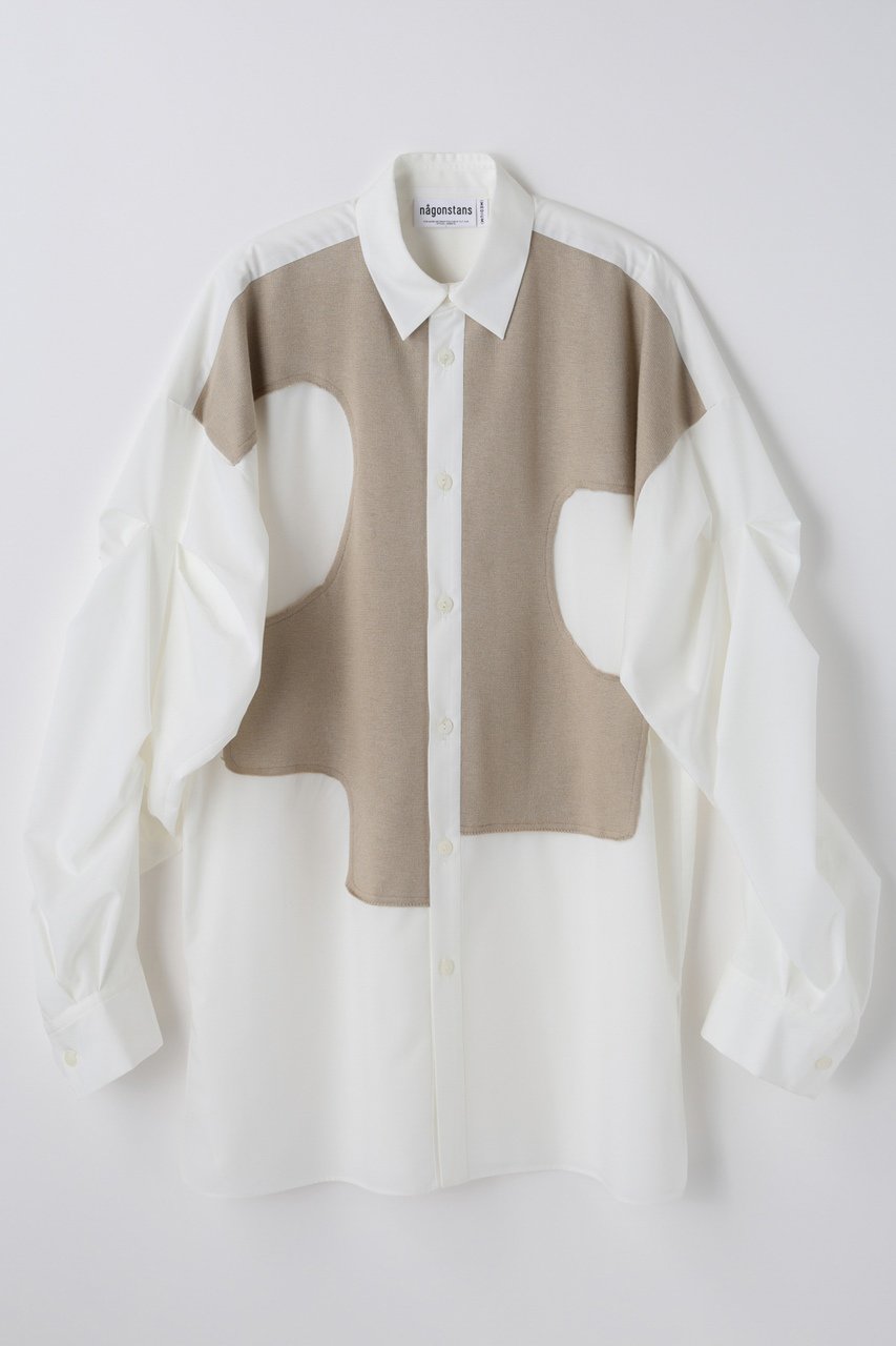 ナゴンスタンス/nagonstansのPE/Rブロード knit Patch SH/シャツ(Salt/470JA830-0931)