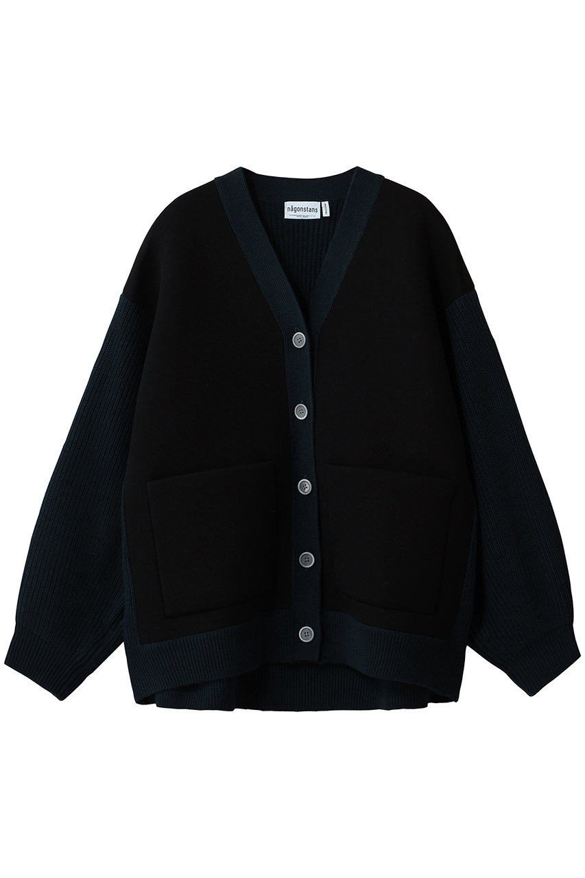 nagonstans ボンディング×KNIT カーディガン (Space, M) ナゴンスタンス ELLE SHOP