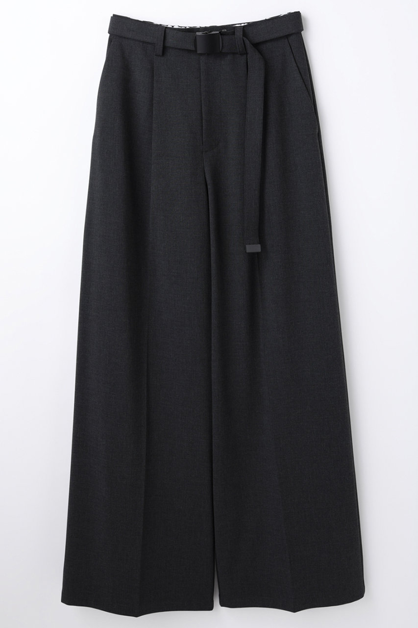 nagonstans T/Rダブルクロス Relaxワイド PT/パンツ (Stone, M) ナゴンスタンス ELLE SHOP